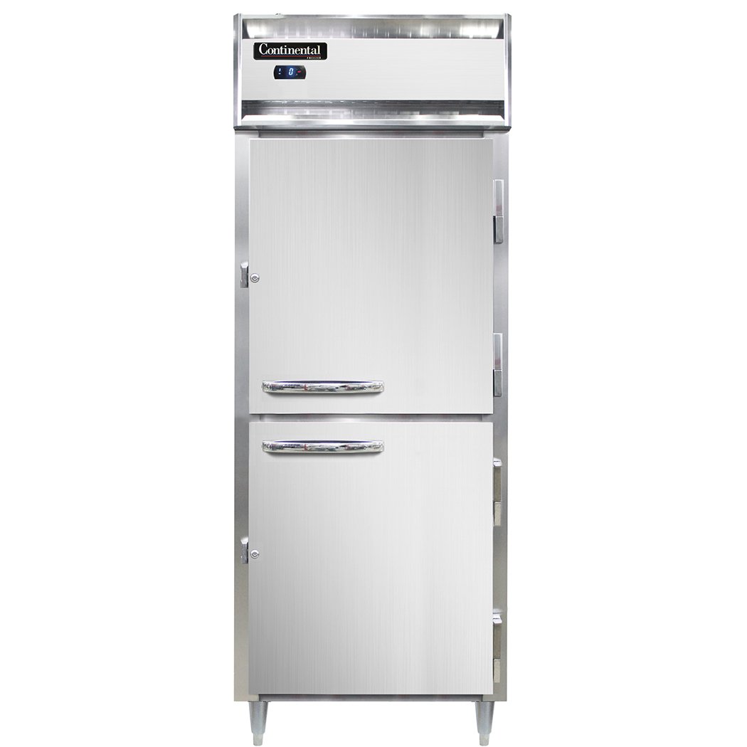 Continental Refrigerator D1FESNSSHD 28.5-Inch Reach-In Freezer — 2 Doors, Stainless Steel Exterior