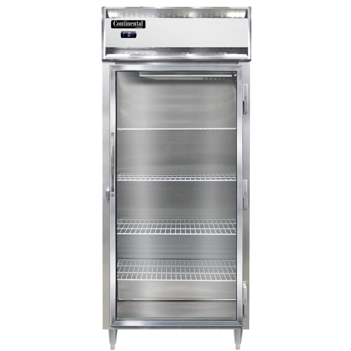 Continental Refrigerator D1FXNGD 36.25-Inch Reach-In Glass Door Freezer — 1 Doors, Stainless Steel Front