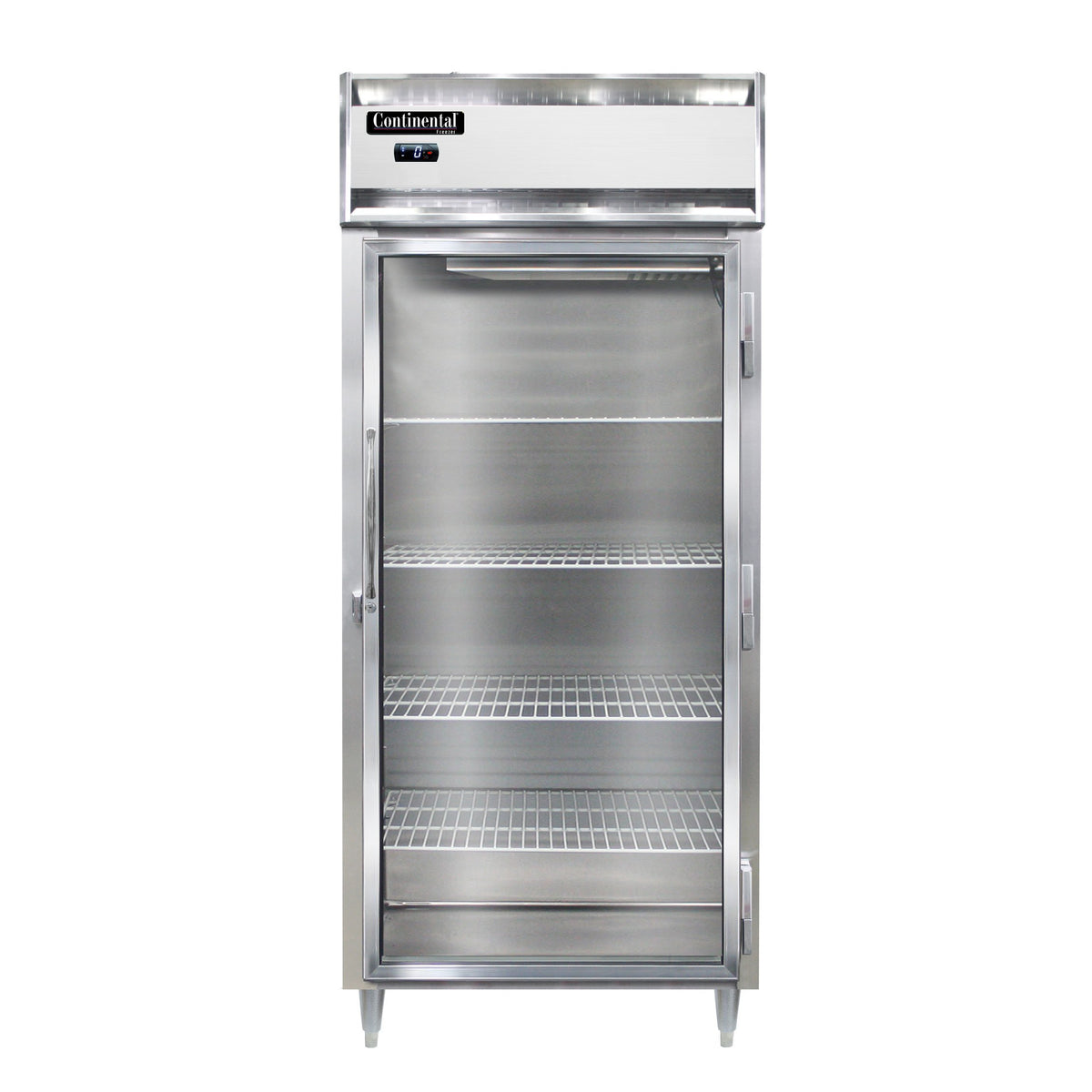 Continental Refrigerator D1FXNSSGD 36.25-Inch Reach-In Glass Door Freezer — 1 Doors, Stainless Steel Exterior