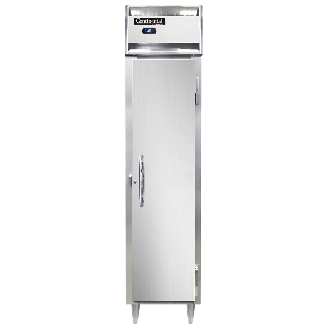 Continental Refrigerator D1RSESNSA 17.75-Inch Reach-In Refrigerator — 1 Doors, Stainless Steel Exterior