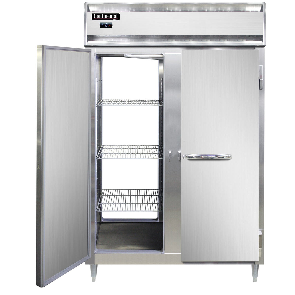 Continental Refrigerator D2FNSAPT 52-Inch Pass-Thru Freezer — 4 Doors, Stainless Steel Exterior