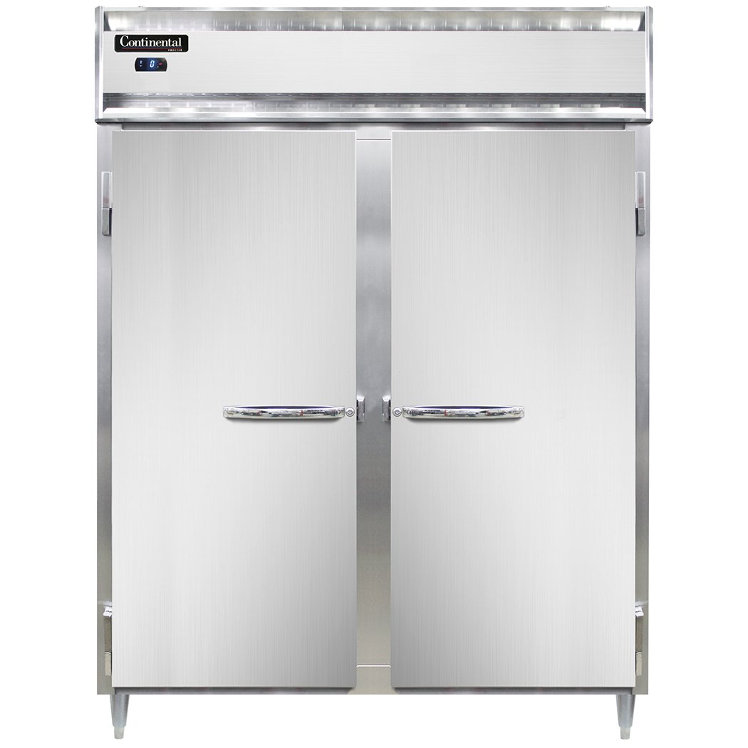 Continental Refrigerator D2FESNSA 57-Inch Reach-In Freezer — 2 Doors, Stainless Steel Exterior
