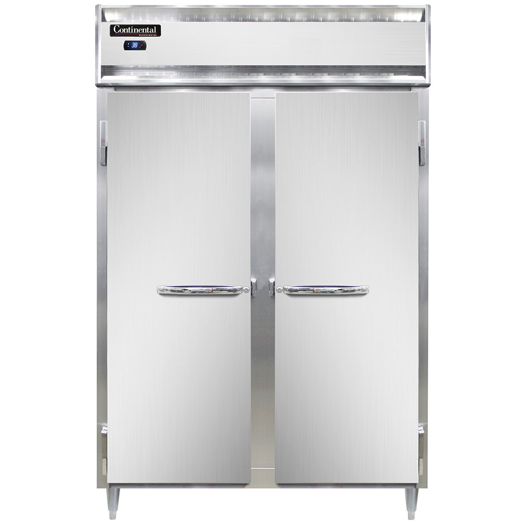 Continental Refrigerator D2RSNSS 52-Inch Reach-In Refrigerator — 2 Doors, Stainless Steel Exterior
