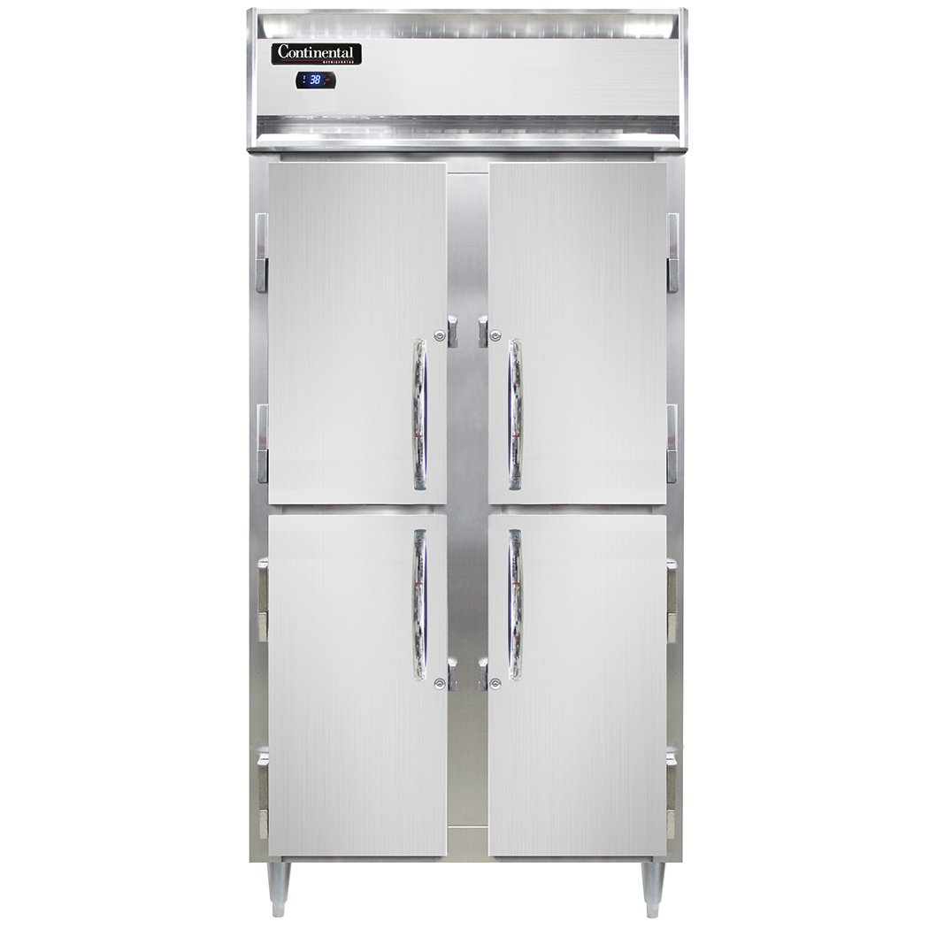 Continental Refrigerator D2RSESNSAHD 36.25-Inch Reach-In Refrigerator — 4 Doors, Stainless Steel Exterior