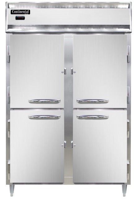 Continental Refrigerator DL2W-SA-PT-HD-SD-GD 52-Inch Pass-Thru Heated Holding Cabinet — 8 Doors, Stainless Steel Exterior