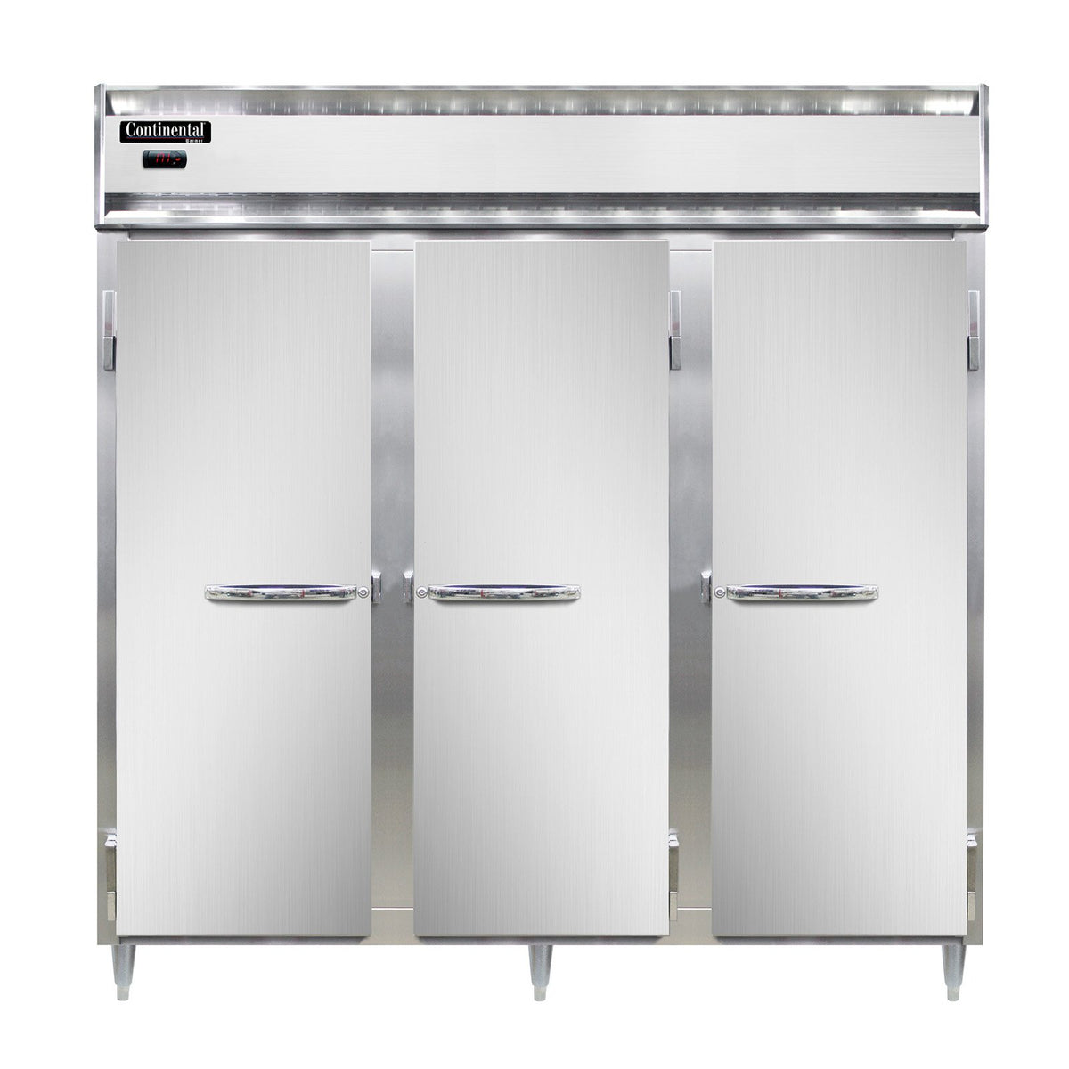 Continental Refrigerator DL3W-SA 78-Inch Heated Holding Cabinet — 3 Doors, Stainless Steel Exterior