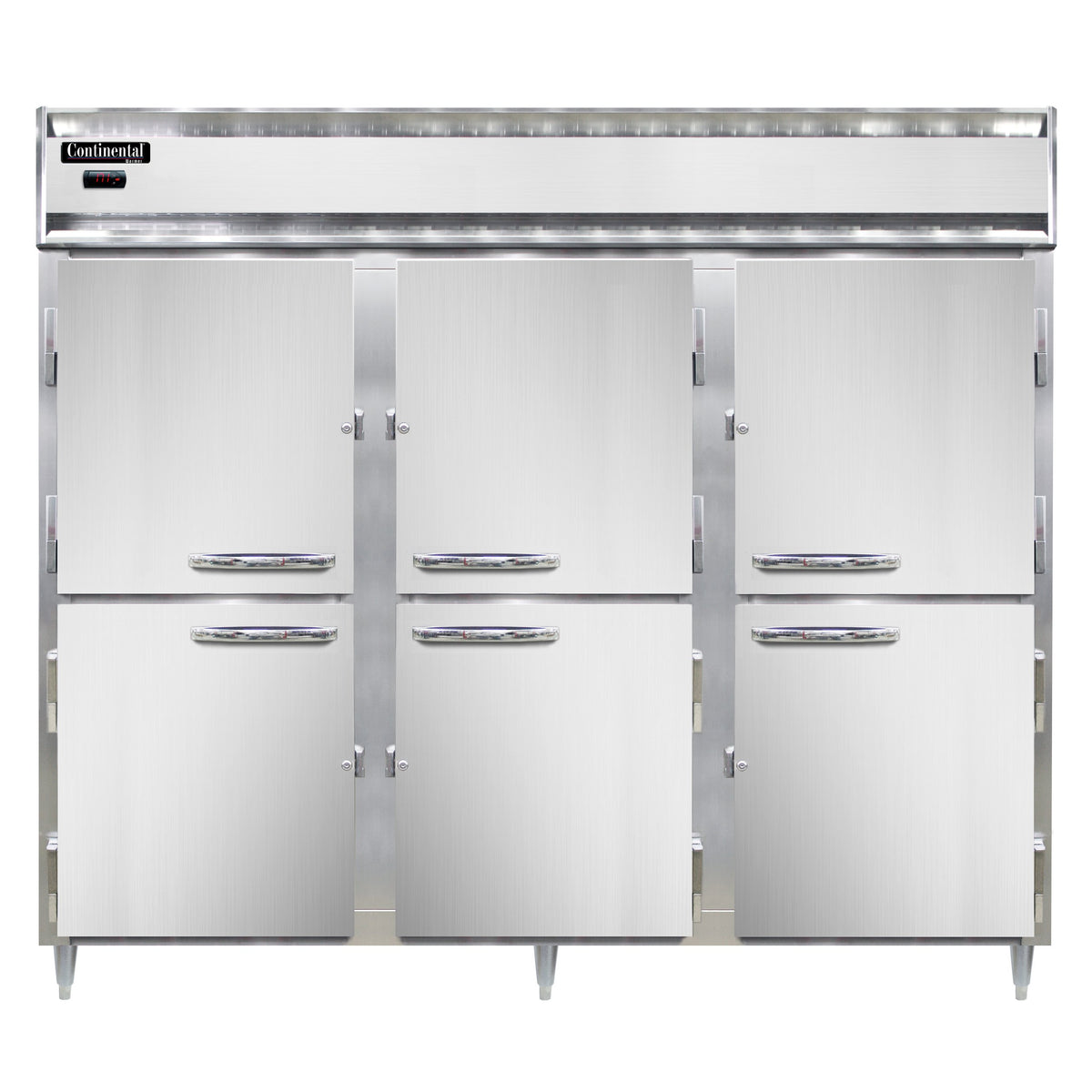Continental Refrigerator DL3WE-PT-HD 85.5-Inch Pass-Thru Heated Holding Cabinet — 12 Doors, Stainless Steel Front