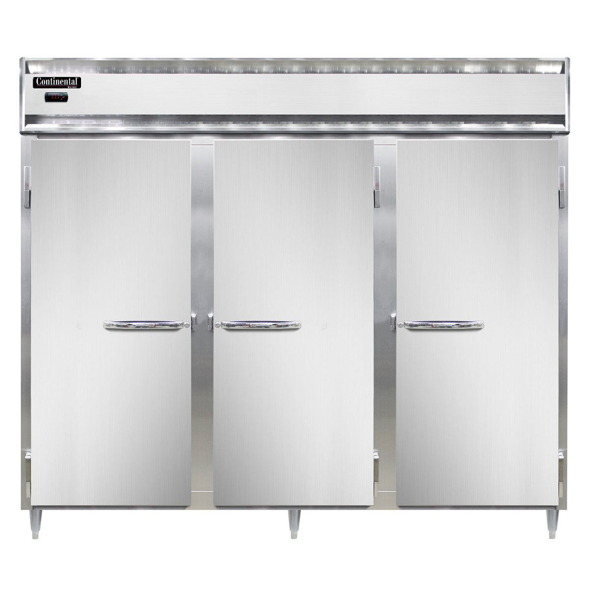 Continental Refrigerator DL3WE-SS-PT 85.5-Inch Pass-Thru Heated Holding Cabinet — 6 Doors, Stainless Steel Exterior
