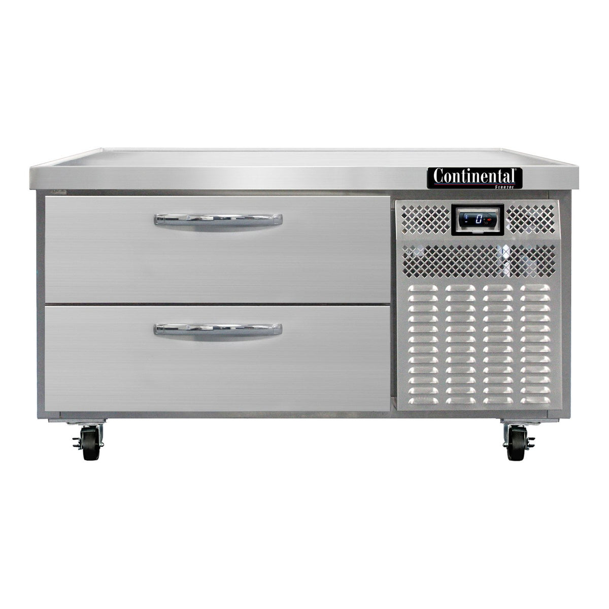 Continental Refrigerator D48GFN 48-Inch Refrigerated Chef Base — 2 Drawers, Stainless Steel Exterior