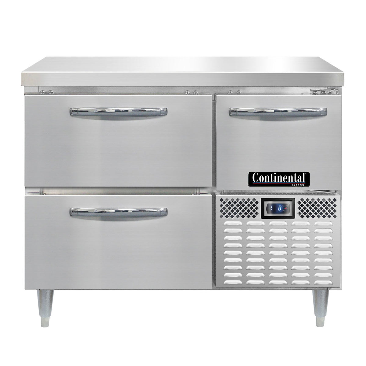 Continental Refrigerator DFA43NSS-D 43-Inch Worktop Freezer — 2 Drawers, Stainless Steel Front