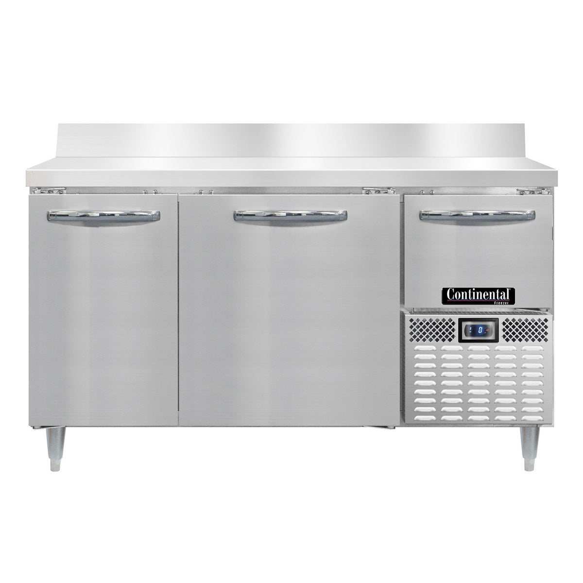 Continental Refrigerator DFA60NSSBS 60-Inch Worktop Freezer — 3 doors, Stainless Steel Front
