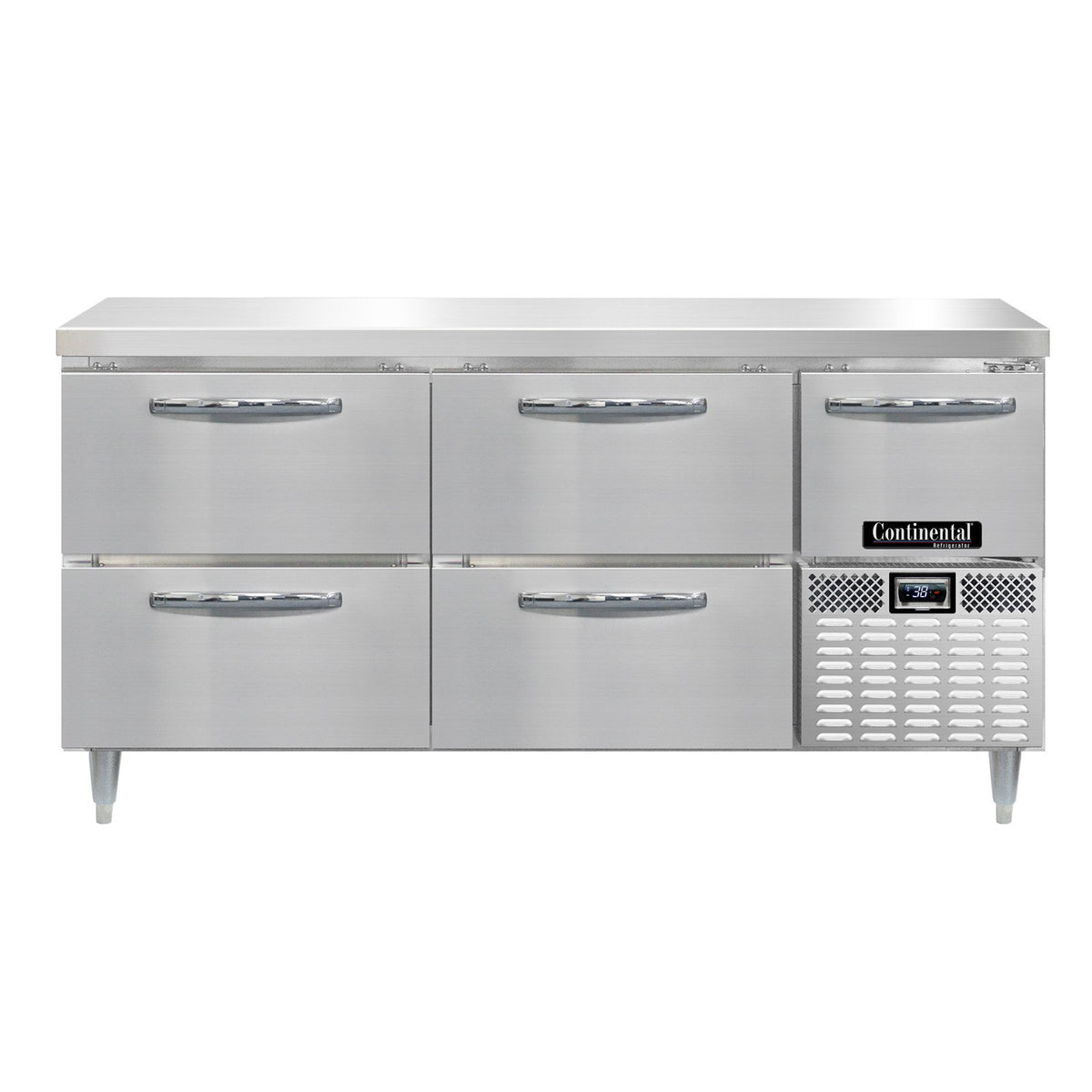 Continental Refrigerator DRA68NSS-F 68-Inch Fish / Poultry File Refrigerator — 4 Drawers