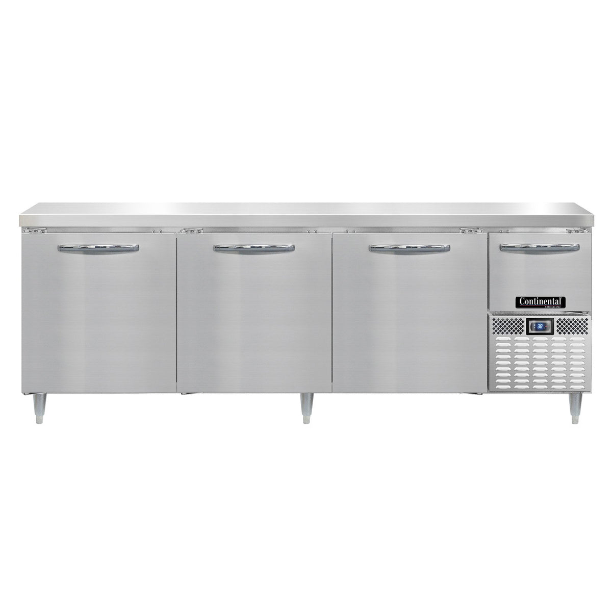 Continental Refrigerator DRA93NSS 93-Inch Worktop Refrigerator — 4 doors, Stainless Steel Front