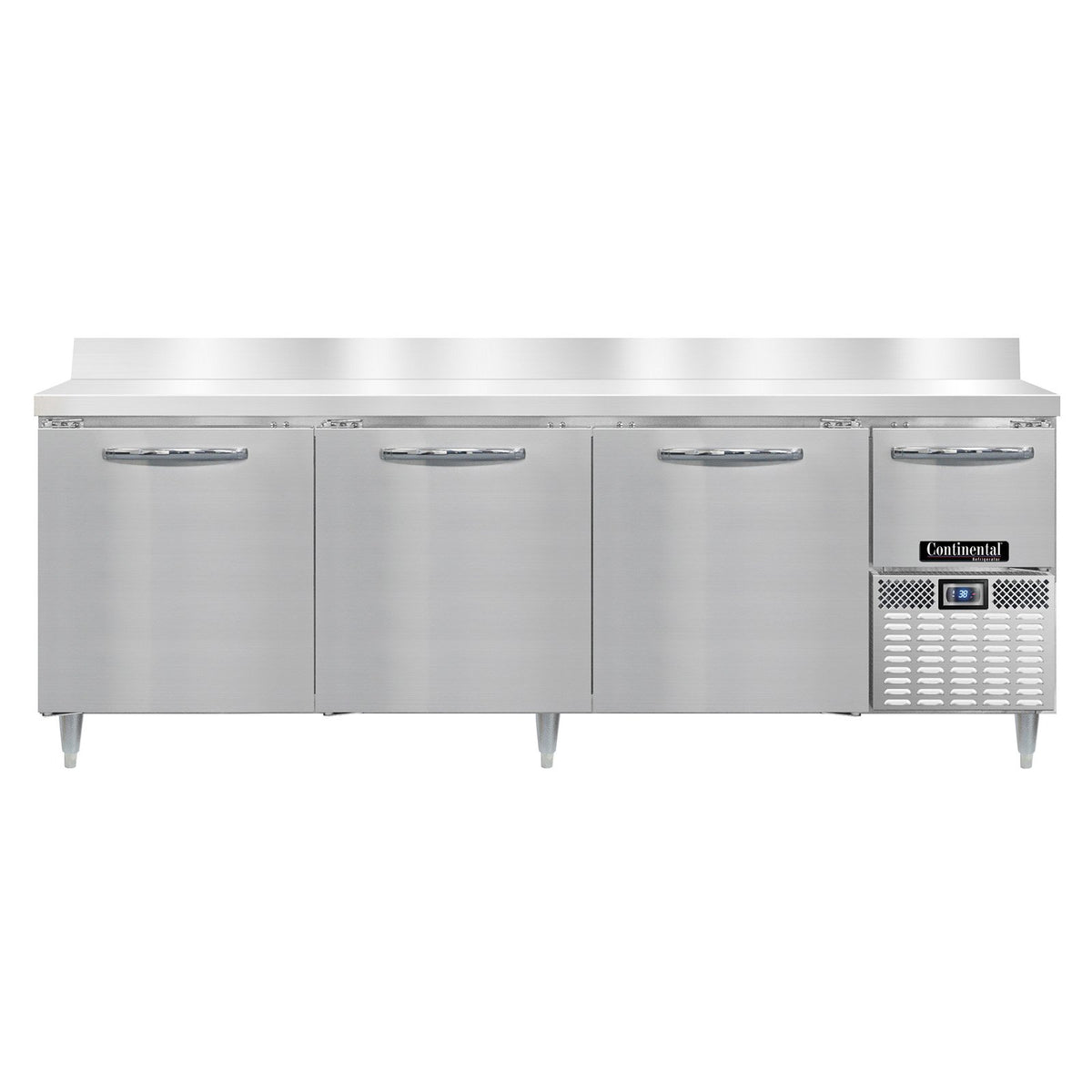 Continental Refrigerator DRA93NSSBS 93-Inch Worktop Refrigerator — 4 doors, Stainless Steel Front