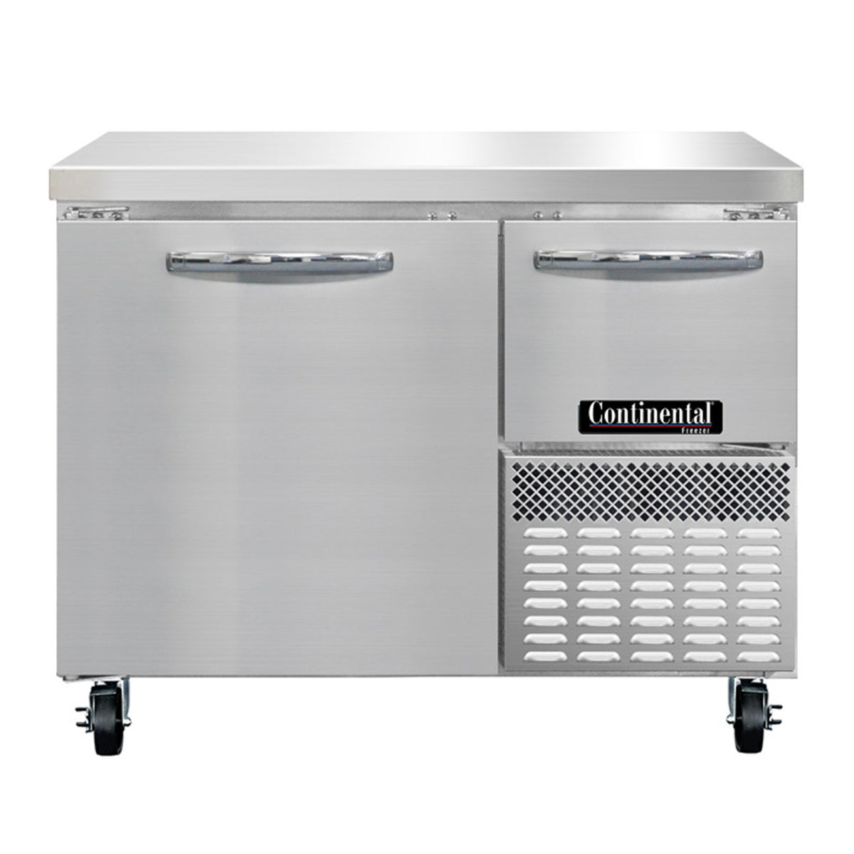 Continental Refrigerator FA43SN 43-Inch Worktop Freezer — 2 doors, Stainless Steel Front