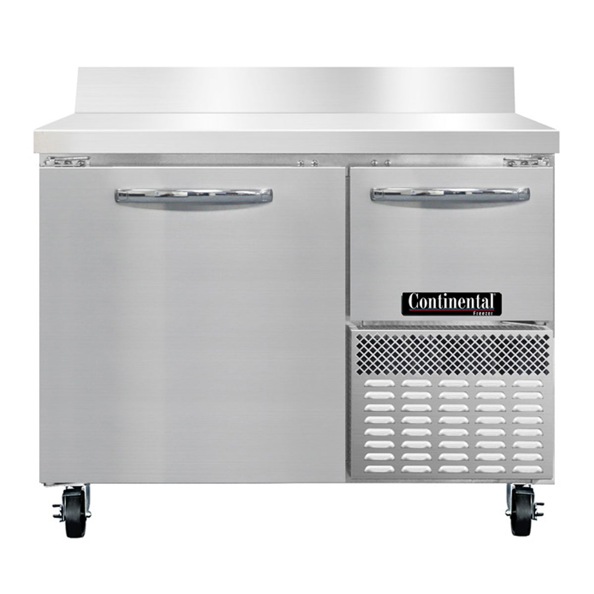 Continental Refrigerator FA43SNBS 43-Inch Worktop Freezer — 2 doors, Stainless Steel Front