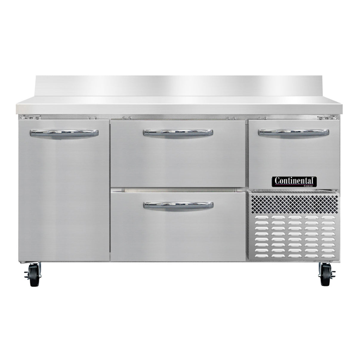 Continental Refrigerator FA60SNBS-D 60-Inch Worktop Freezer — 4 Drawers, Stainless Steel Front