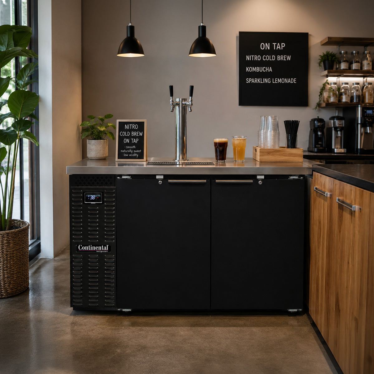 Continental Refrigerator KC50N 50-Inch Keg Cooler & Beer Dispenser — 2 Doors