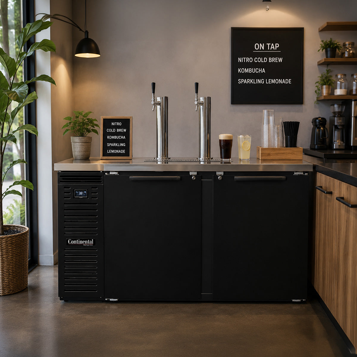 Continental Refrigerator KC59N 59-Inch Keg Cooler & Beer Dispenser — 2 Doors