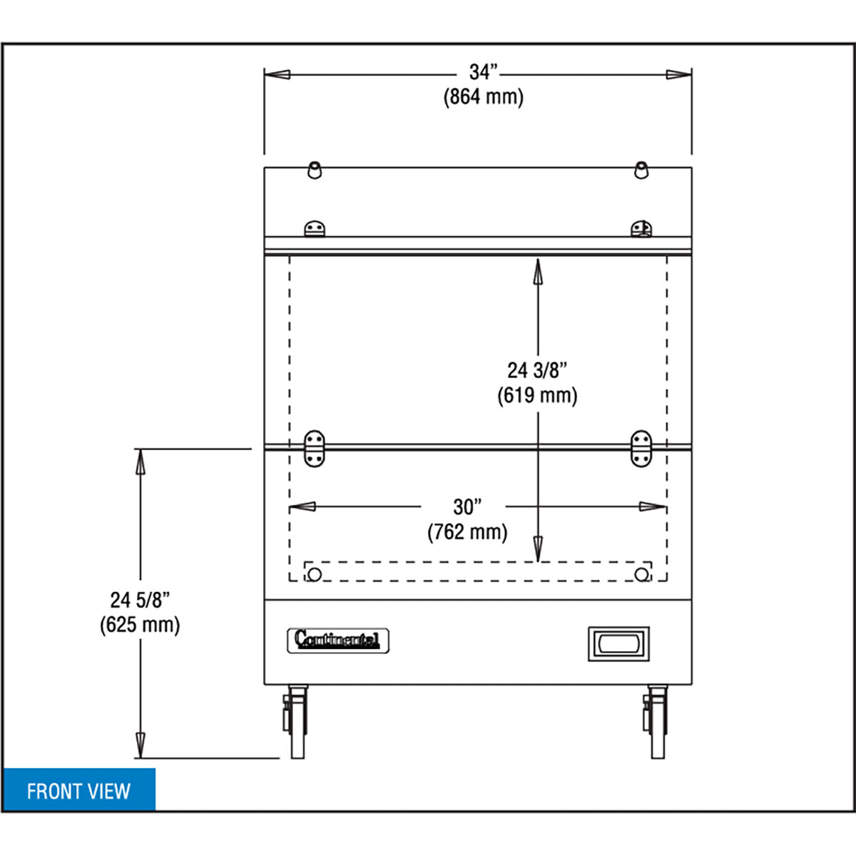 Continental Refrigerator MC3ND 34-Inch Milk Cooler