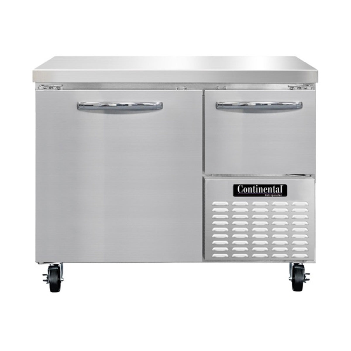 Continental Refrigerator RA43N 43-Inch Worktop Refrigerator — 2 doors, Stainless Steel Front