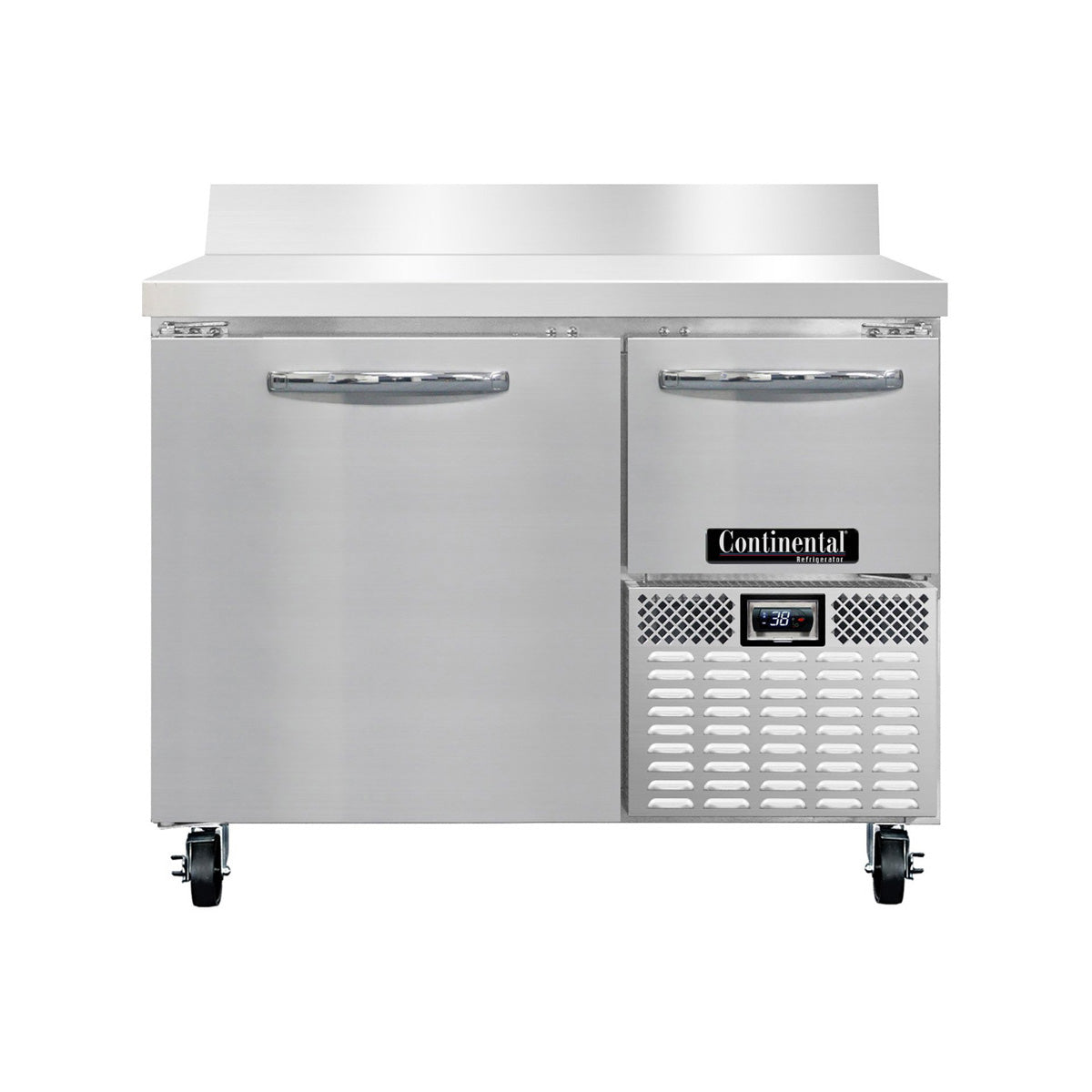 Continental Refrigerator RA43NBS 43-Inch Worktop Refrigerator — 2 doors, Stainless Steel Front