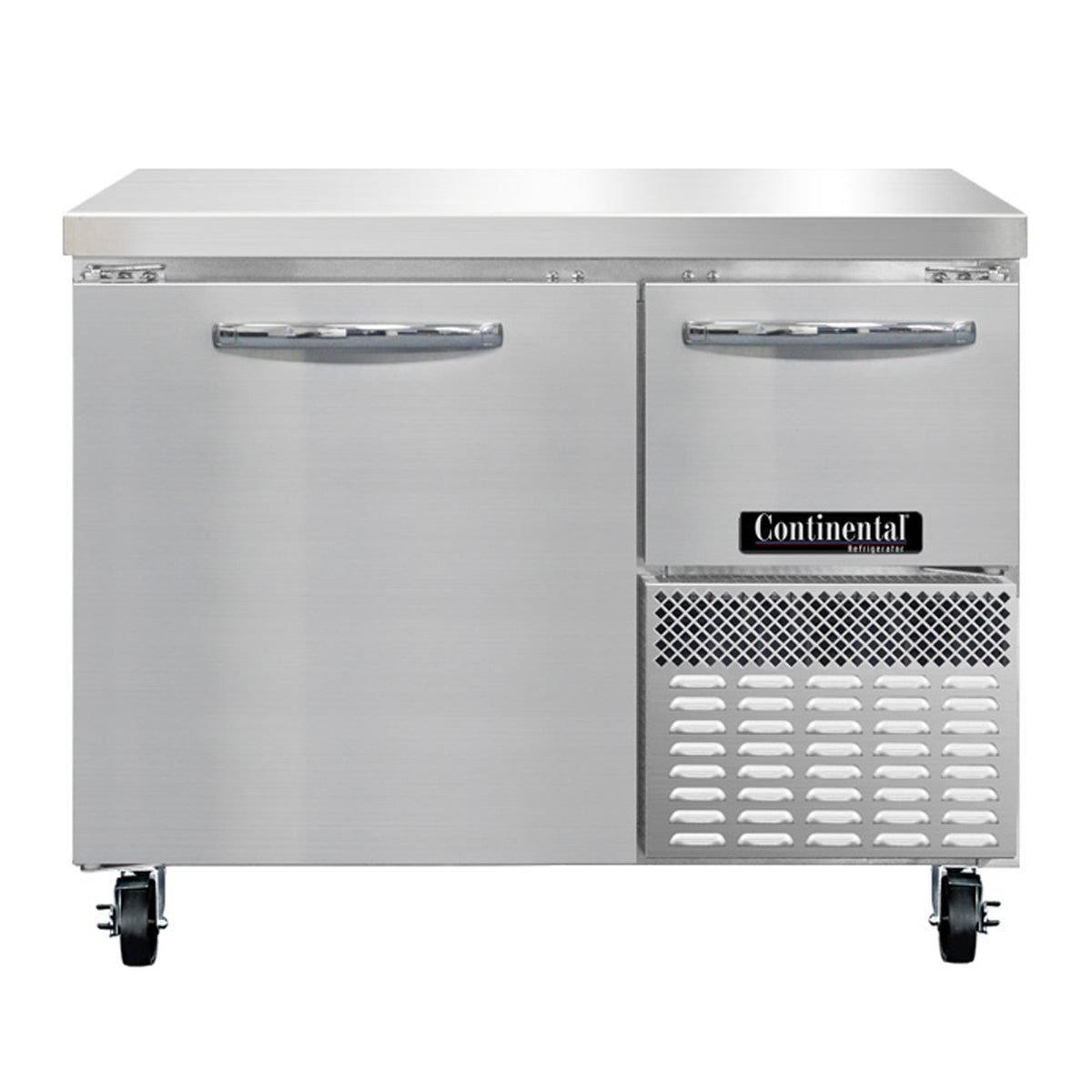 Continental Refrigerator RA43SN 43-Inch Worktop Refrigerator — 2 doors, Stainless Steel Front