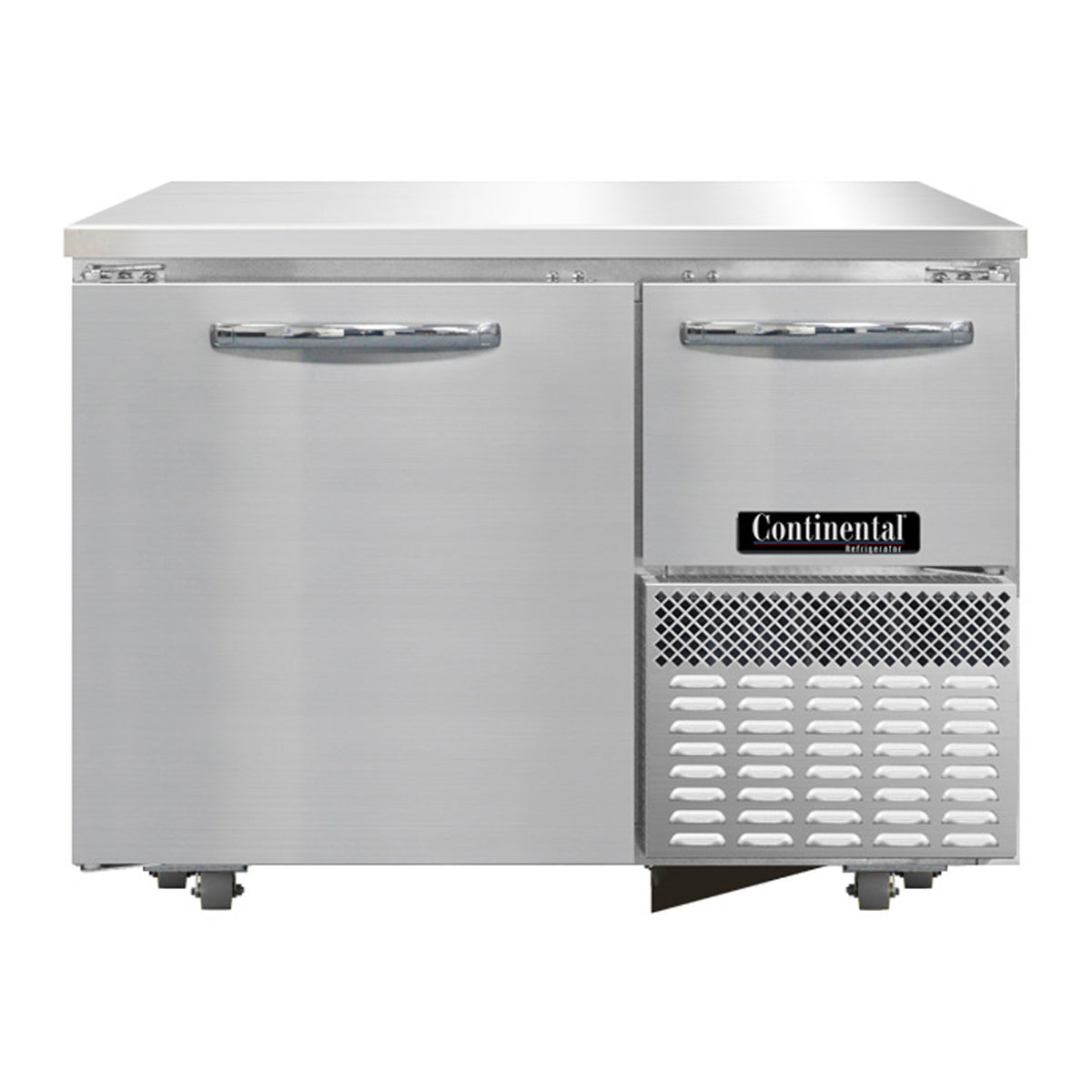 Continental Refrigerator RA43SN-U 43-Inch Undercounter Refrigerator — 2 Doors, Stainless Steel Exterior