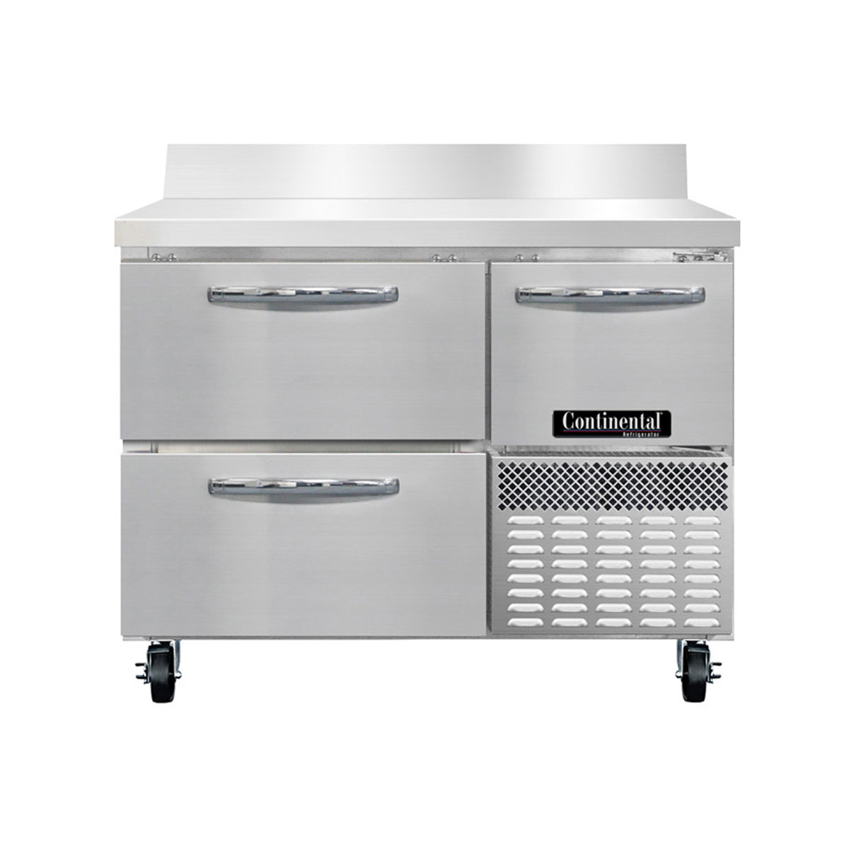 Continental Refrigerator RA43SNBS-D 43-Inch Worktop Refrigerator — 2 Drawers, Stainless Steel Front