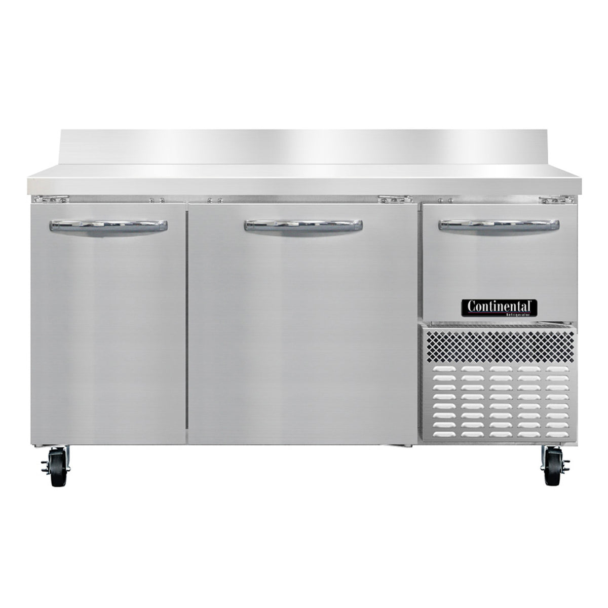 Continental Refrigerator RA60SNBS 60-Inch Worktop Refrigerator — 3 doors, Stainless Steel Front