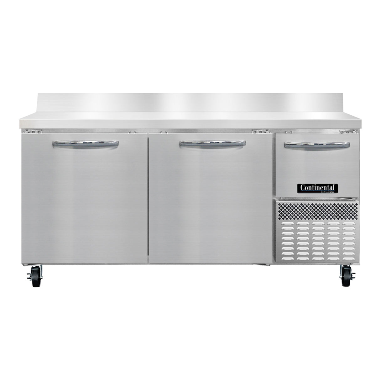 Continental Refrigerator RA68SNBS 68-Inch Worktop Refrigerator — 3 doors, Stainless Steel Front