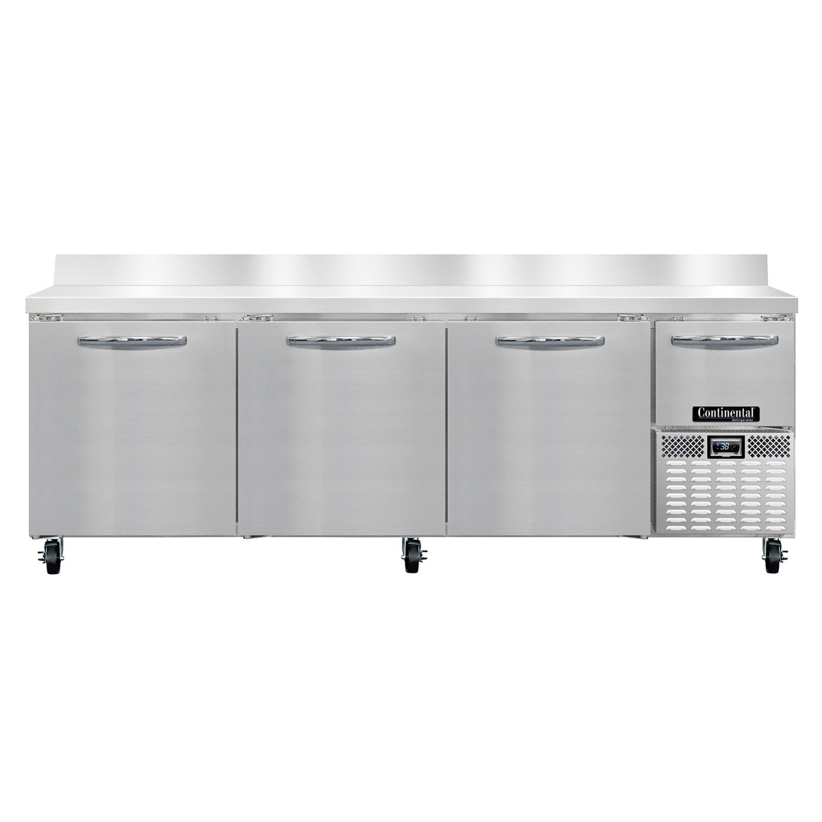 Continental Refrigerator RA93NBS 93-Inch Worktop Refrigerator — 4 doors, Stainless Steel Front