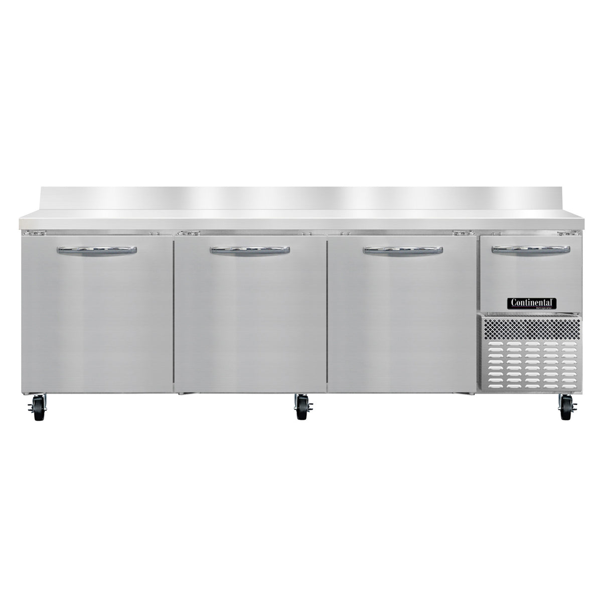 Continental Refrigerator RA93SNBS 93-Inch Worktop Refrigerator — 4 doors, Stainless Steel Front