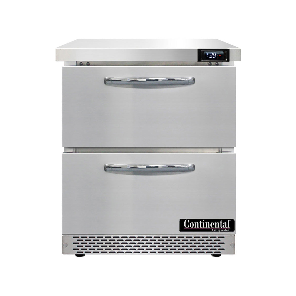 Continental Refrigerator SW27N-FB-D 27.5-Inch Worktop Refrigerator — 2 Drawers, Stainless Steel Front