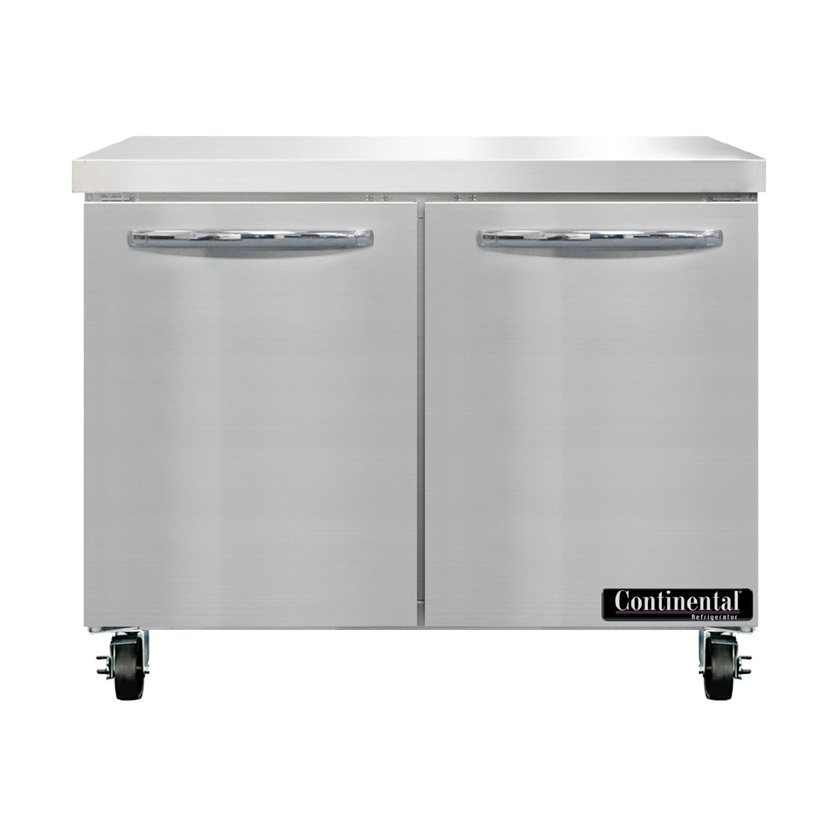 Continental Refrigerator SW36N 36-Inch Worktop Refrigerator — 2 Doors, Stainless Steel Front