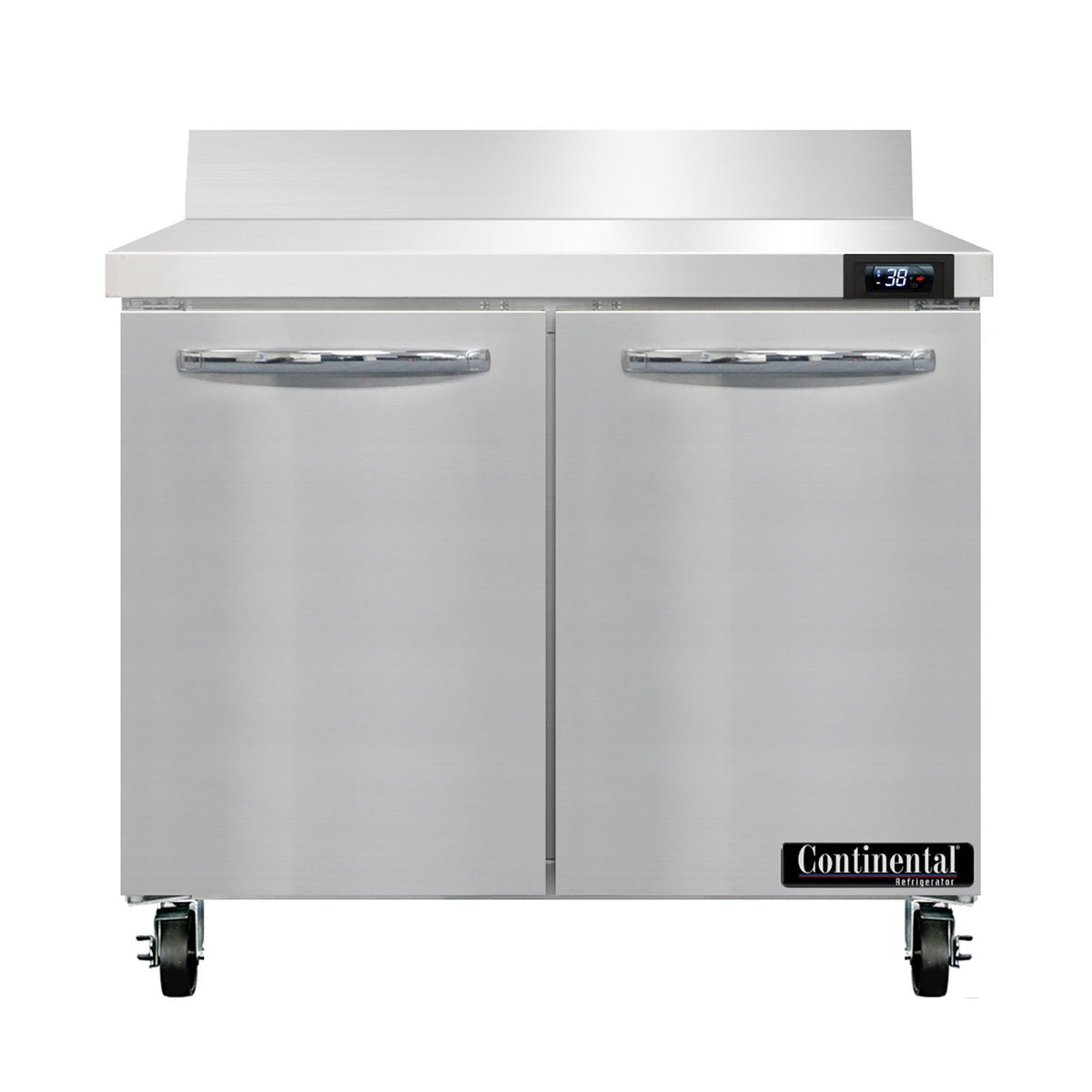Continental Refrigerator SW36NBS 36-Inch Worktop Refrigerator — 2 Doors, Stainless Steel Front