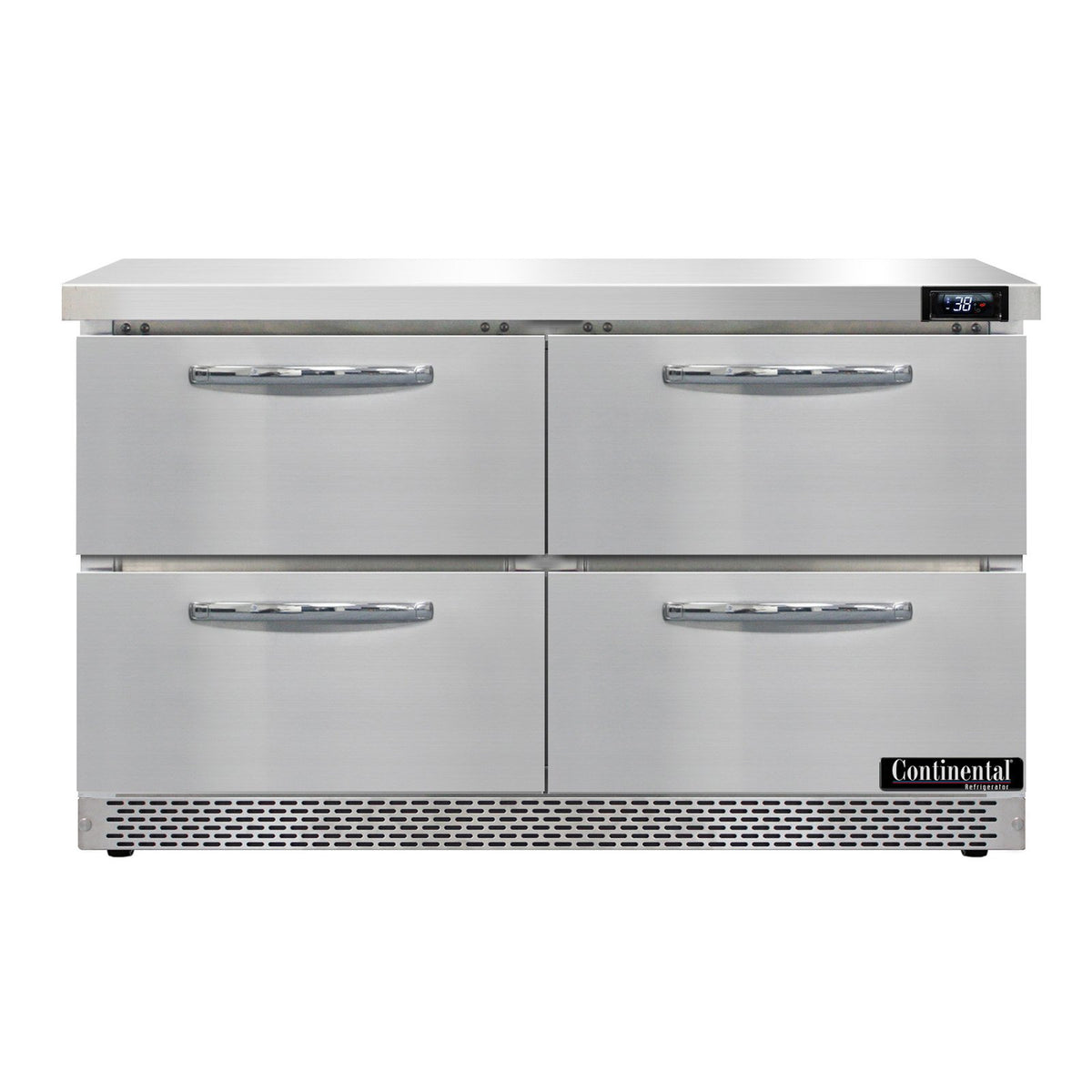 Continental Refrigerator SW48N-FB-D 48-Inch Worktop Refrigerator — 4 Drawers, Stainless Steel Front