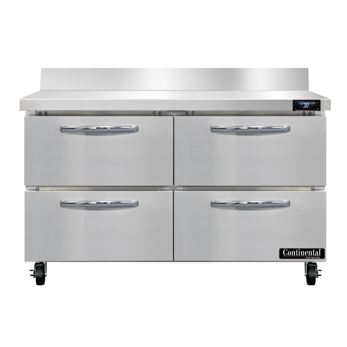 Continental Refrigerator SW48NBS-D 48-Inch Worktop Refrigerator — 4 Drawers, Stainless Steel Front