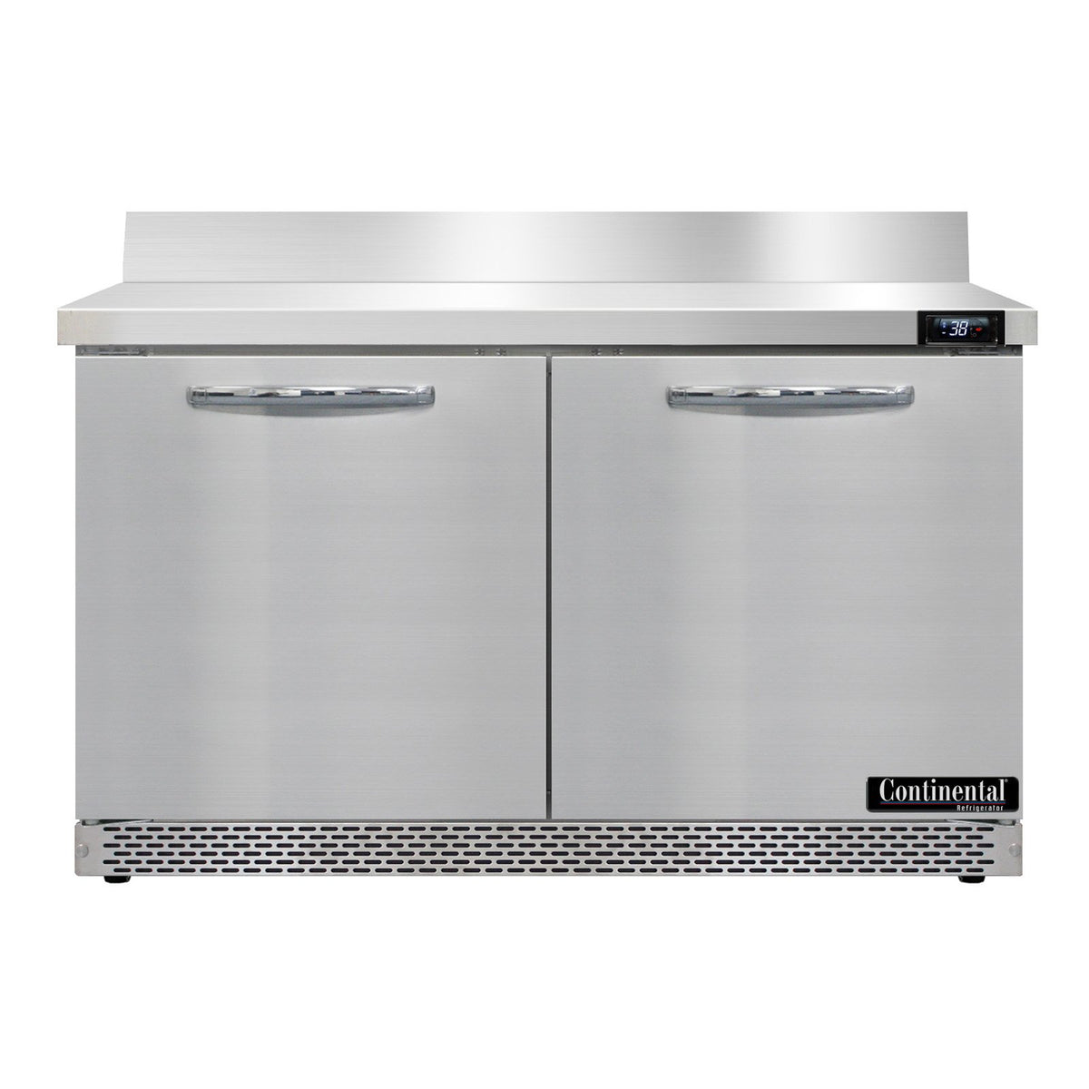 Continental Refrigerator SW48NBS-FB 48-Inch Worktop Refrigerator — 2 Doors, Stainless Steel Front
