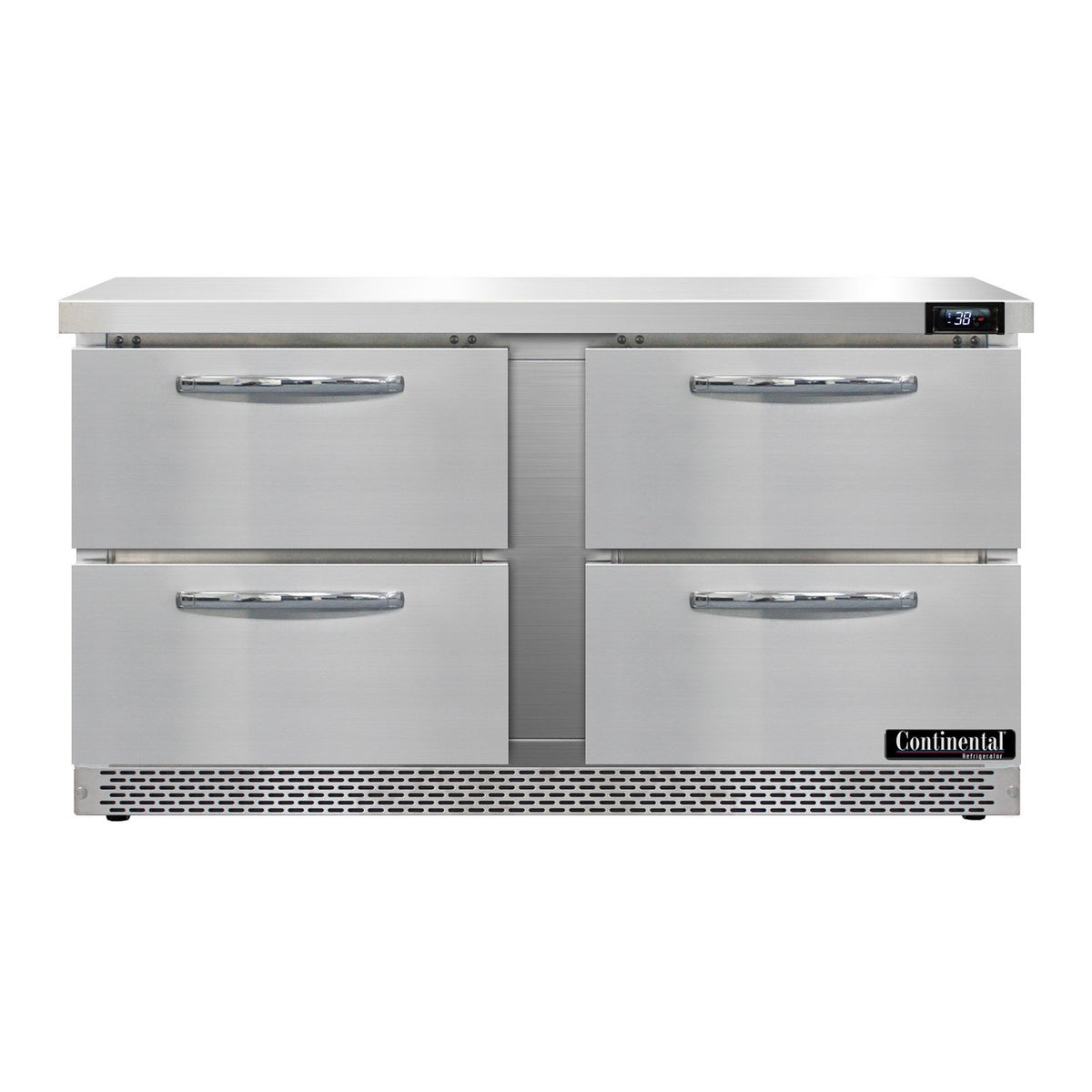 Continental Refrigerator SW60N-FB-D 60-Inch Worktop Refrigerator — 4 Drawers, Stainless Steel Front