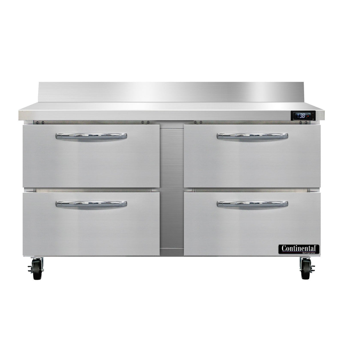 Continental Refrigerator SW60NBS-D 60-Inch Worktop Refrigerator — 4 Drawers, Stainless Steel Front
