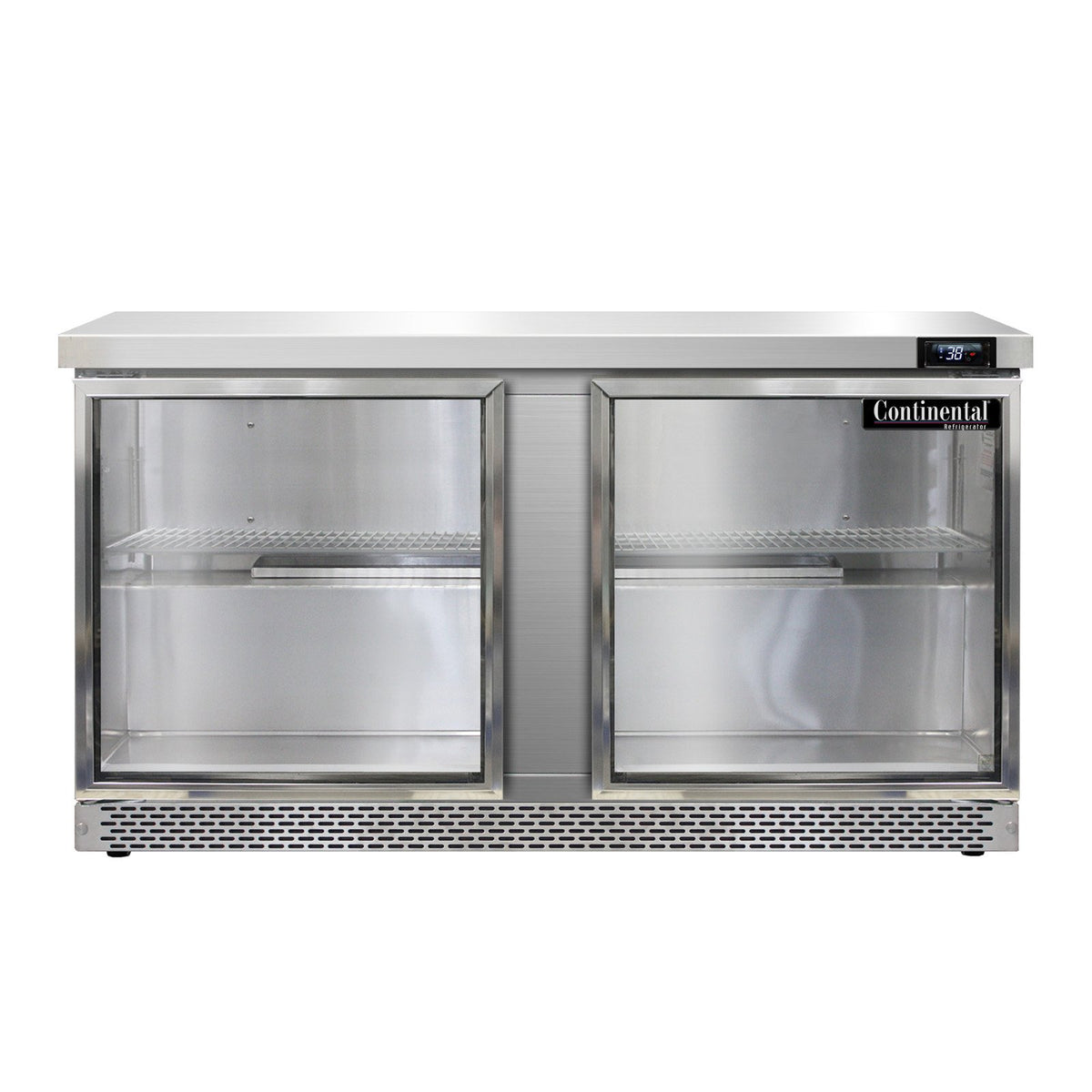 Continental Refrigerator SW60NGD-FB 60-Inch Worktop Refrigerator — 2 Doors, Stainless Steel Front