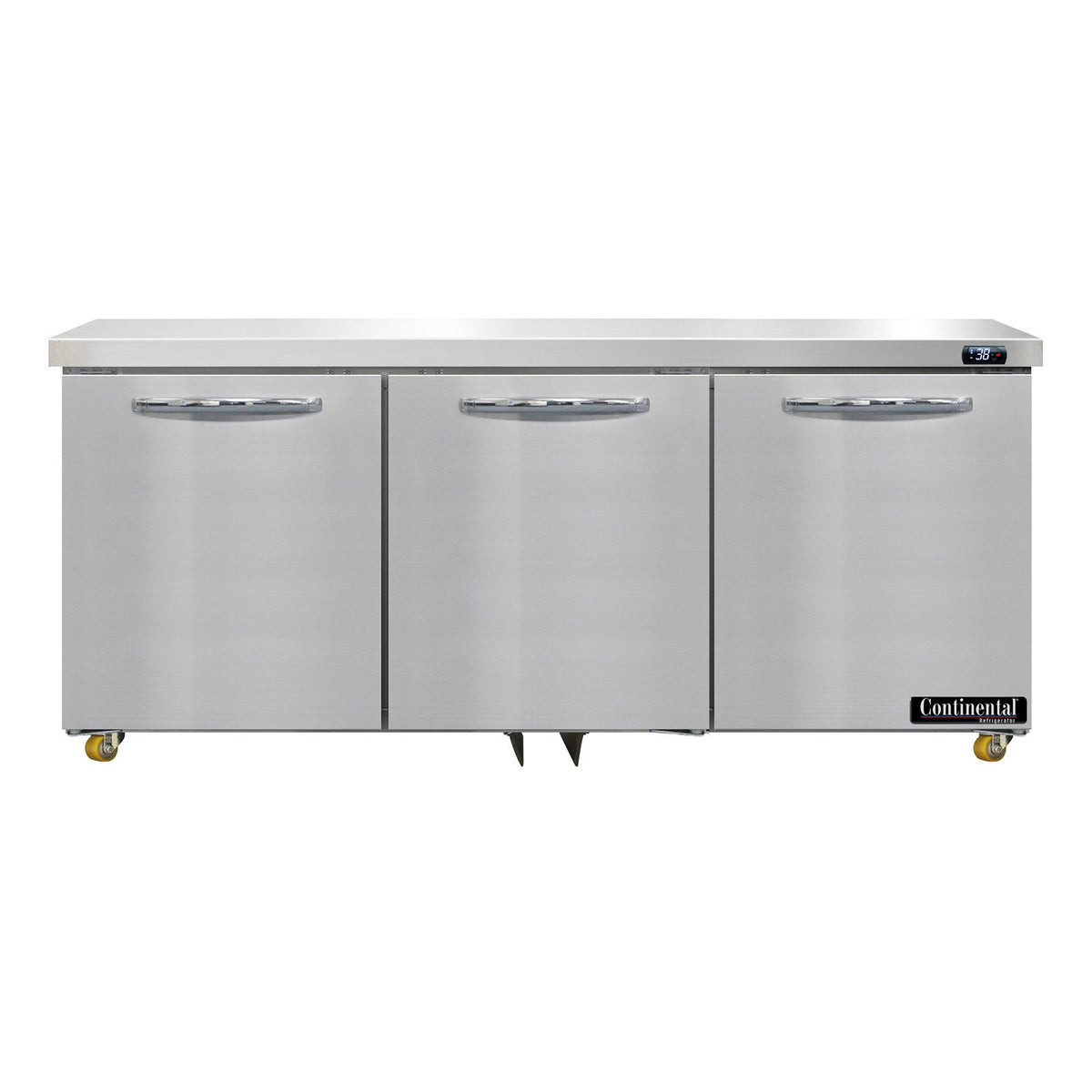 Continental Refrigerator SW72N-U 72-Inch Undercounter Refrigerator — 3 Doors, Stainless Steel Front