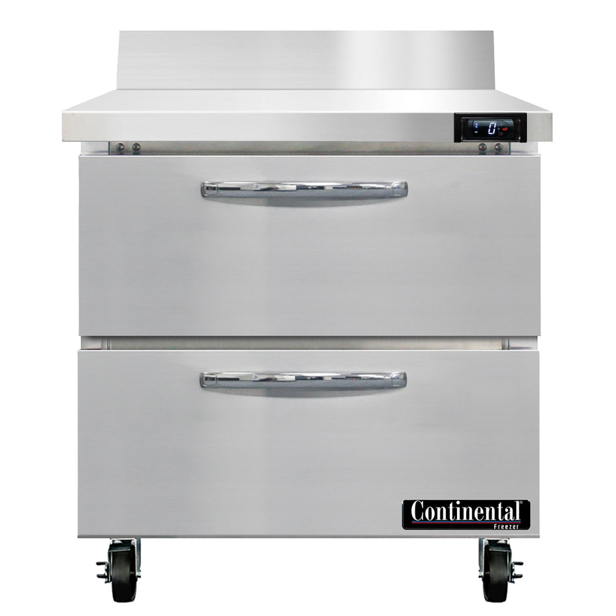 Continental Refrigerator SWF32NBS-D 32-Inch Worktop Freezer — 2 Drawers, Stainless Steel Front