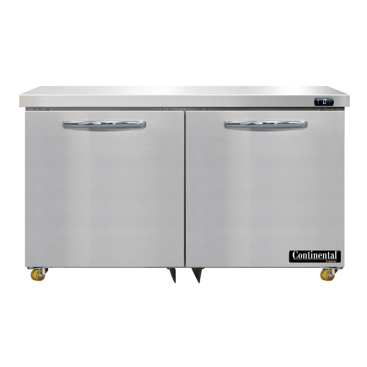 Continental Refrigerator SWF48N-U 48-Inch Undercounter Freezer — 2 Doors, Stainless Steel Front