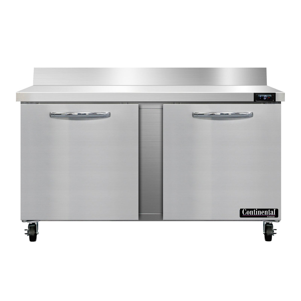 Continental Refrigerator SWF60NBS 60-Inch Worktop Freezer — 2 Doors, Stainless Steel Front