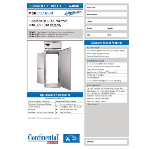Manufacturer Spec Sheet