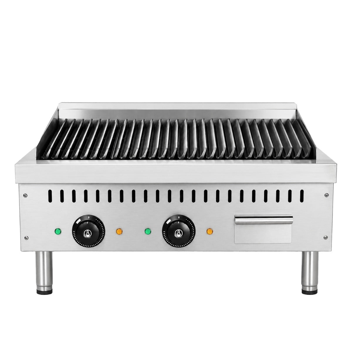 Cookline LG2-E 26 inch electric lava rock charbroiler, front view