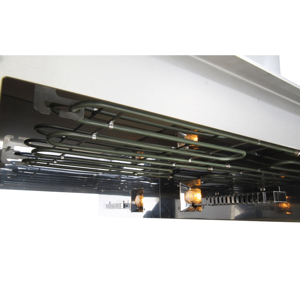 Cookline CPO-1 countertop electric pizza oven, top heating elements inside the chamber