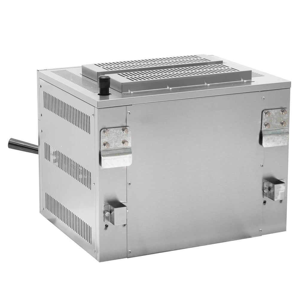 Cookline CSM-24-WM 24" infrared salamander broiler, rear view showing the wall mounting brackets
